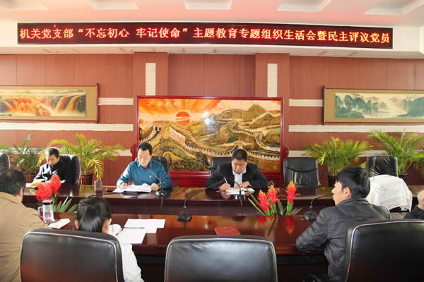 隴運(yùn)集團(tuán)公司機(jī)關(guān)黨支部召開“不忘初心、牢記使命”主題教育專題組織生活會和民主評議黨員會